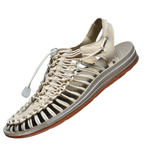 Sandalias Trenzadas Ligeras Beige La Suela Perfecta - Comodidad Transpirable