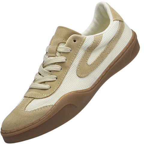 Zapatillas Casual Beige y Crema La Suela Perfecta - Diseño Retro Textil