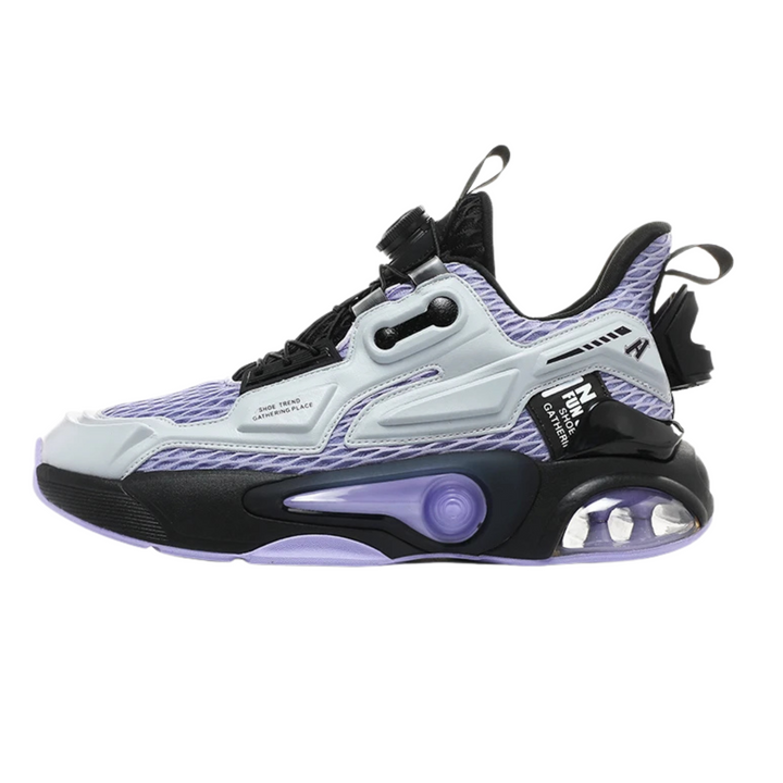 Zapatillas Deportivas Moradas y Negras La Suela Perfecta - Estilo Futurista