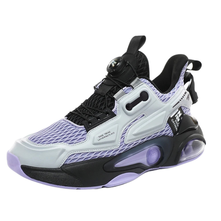 Zapatillas Deportivas Moradas y Negras La Suela Perfecta - Estilo Futurista