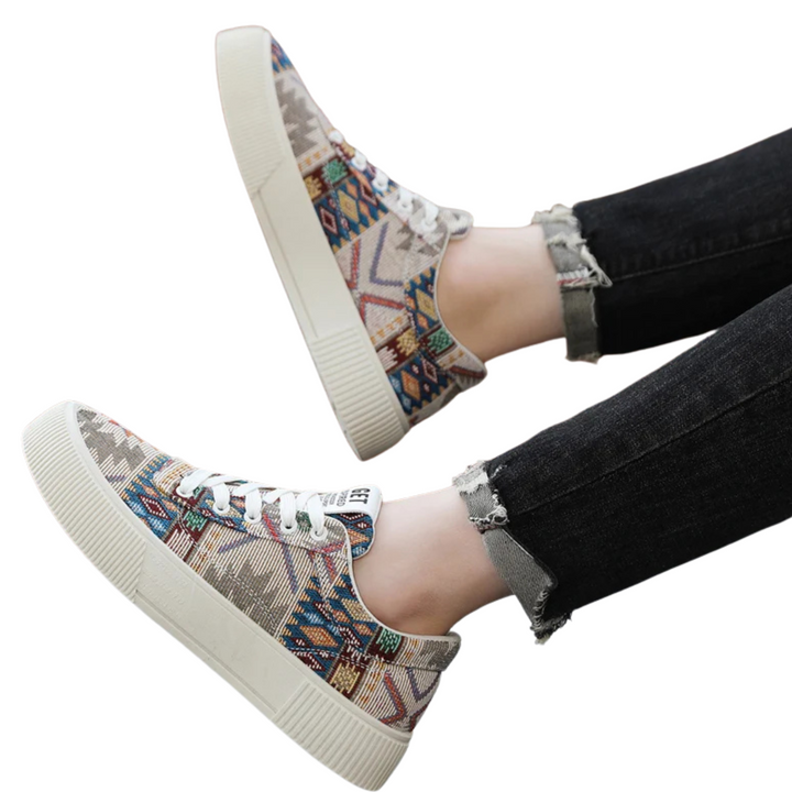Zapatillas Étnicas Multi Color La Suela Perfecta - Diseño Artístico Urbano