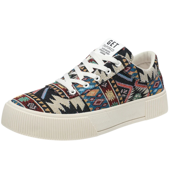 Zapatillas Étnicas Negras y Blancas La Suela Perfecta - Estilo Casual Vibrante