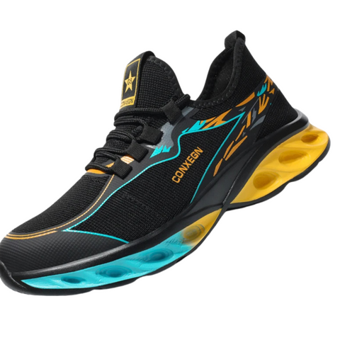 Zapatillas Running Negras con Detalles Vibrantes La Suela Perfecta - Amortiguación Dinámica