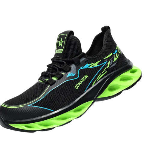 Zapatillas Running Negras y Verdes La Suela Perfecta - Energía y Estilo Vibrante